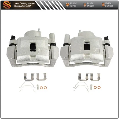 Front Pair For 1999-2003 Mazda Protege 02-03 Protege5 Brake Calipers w/ Bracket - Image 1 of 4
