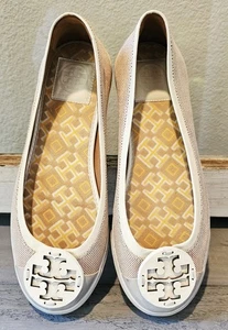 Tory Burch Gr. 9,5 Channing Sneaker Beige Slipper Sneaker Canvas Lackleder  - Bild 1 von 15