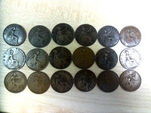 18 Edward 7th And George 5th Pennies run 1902 - 1919 - Picture 1 of 6