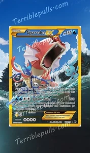 Pokemon Extended Art Insert für RAW Karte mit BLK Case - Gyarados EX 123 - Bild 1 von 2