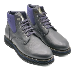 NUEVO CON ETIQUETAS STEFANO RICCI Cuero Botas ESQUÍ ÁGUILA Zapatos LOGO EU 42 UK 8 US 9 (SR1929) - Imagen 1 de 4