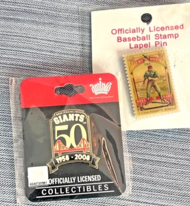 2008 San Francisco Giants 50. Jubiläum & 42 ¢ Baseball Briefmarken Pin Lot (MLB NY) - Bild 1 von 6