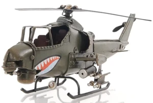 Bell AH-1 Cobra Snake Metal Desk Top Model 13" Attack Helicopter Aircraft Decor - Picture 1 of 11