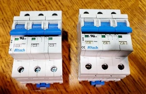 2 New Altech Miniature Molded Circuit Breaker Lot - 480Y/277V, 3Ø, 1x C3 1x C8 - Picture 1 of 1