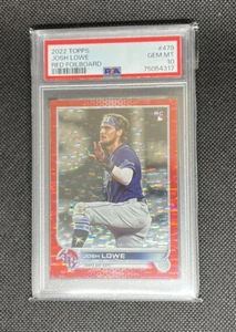 2022 Topps Josh Lowe Red Foil /199 PSA 10 Gem Rookie - Picture 1 of 2