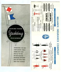 Vintage 1961 RELIANCE Insurance YACHTING Booklet! BUOY & Signal FLAG Cards! - Picture 1 of 6