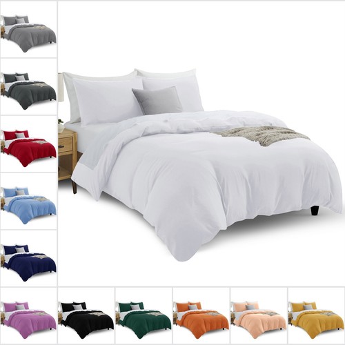 3 Piece Duvet Cover Set 1800 Series Ultra Soft Queen Size Cover for