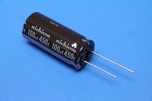 Nichicon UPT2W101MHD 100uF 450V 105C radialer Elektrolytkondensator NEU MENGE-10 - Bild 1 von 1