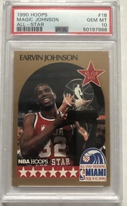 1990 HOOPS MAGIC JOHNSON #18 ALL-STAR LAKERS HOF PSA 10 GEM MINT!! LOW POP - Picture 1 of 2