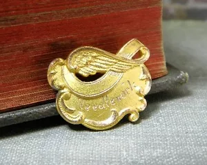 Antiguo pasador de agujas de oro 10 K de S.K.&F. - 12 Barclay Street NY - Imagen 1 de 3