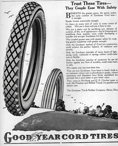 1916 Goodyear Cordreifen "Trust These Tires" Original Printanzeige - Bild 1 von 1