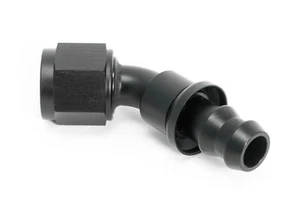 Push-On Alu Fitting Dash 8 / -8 AN / JIC 8 Anschluss 45° Schwarz eloxiert - Picture 1 of 3