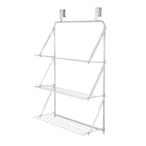 Mainstays 3-Tier Steel over-the-Door Towel Clothes Drying Rack, Silver - Picture 1 of 8