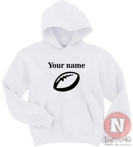 Personalised Rugby Hoodie kids Hoody sport activewear - Picture 1 of 13