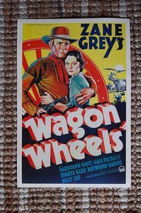Wagon Wheels Lobby Card Movie Poster Western Randolph Scott Gail Patrick