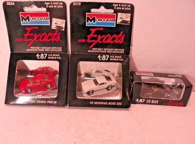 Monograma Mini Exactos 1:87 Mazda RX 7 Pontiac Grand Prix SE 69 Mustang Boss 302 Foto 1 de 4