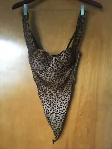 Ultra Sexy Vintage 80’s Leopard Print Victoria Secret Thong Bathing Suit - Picture 1 of 11