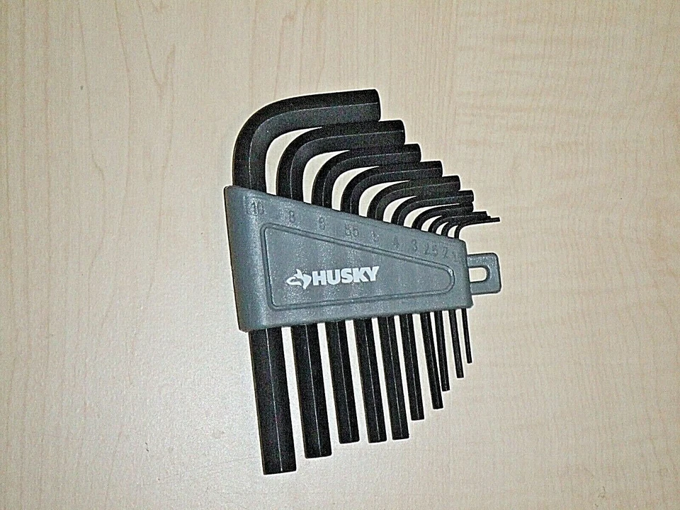 HUSKY HEX KEY WRENCH SET 1.5 TO 10 MM  METRIC 10 PIECE SHORT  ARM  - Image 1 of 1