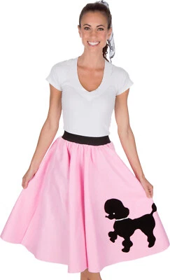 Adult Poodle Skirt Light Pink with Musical note printed Scarf - Image 1 of 3