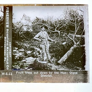 FISHERVIEW Glas WWI STEREOGRAPH Karte Stereoview PLATE - Foto Dia W-E-11 - Bild 1 von 4