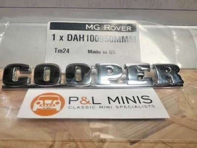 INSIGNIA CLÁSICA MINI GENUINA ROVER COOPER TAPA MALETERO - DAH100950MMM Mejor Precio - Imagen 1 de 3