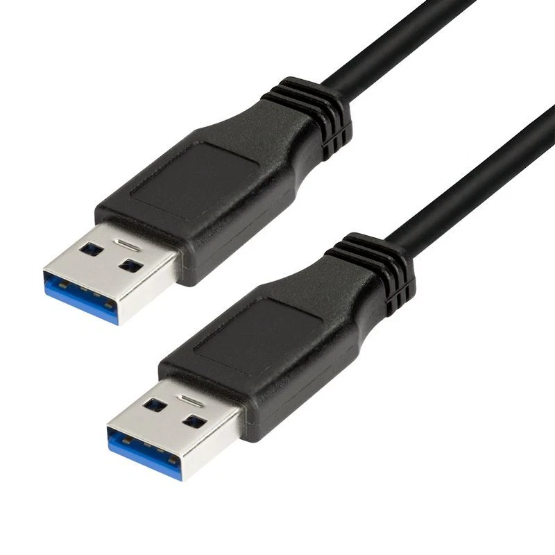 LogiLink USB 3.0 Kabel - USB A auf USB A Stecker - 2m, Schwarz