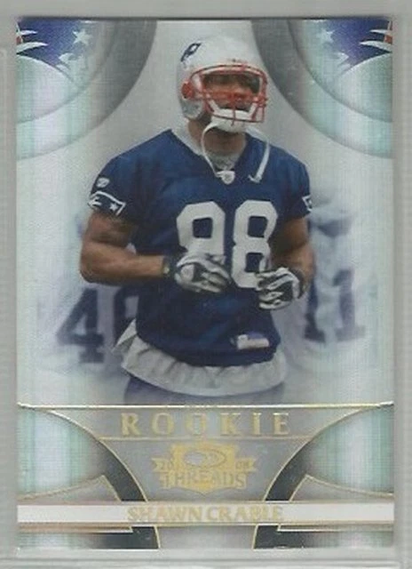 Shawn Crable Patriots Michigan 2008 Donruss Threads RC GOLD HOLOFOIL 7/50 - Image 1 of 1