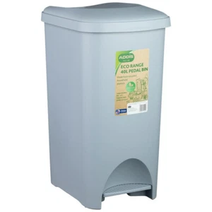 New Addis Eco Range Pedal Bin Hygienic Foot Pedal Operation, For Ease of Use 40L - Picture 1 of 3