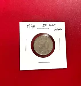 1990 50 WON KOREA COIN - NICE WORLD COIN !!! - Picture 1 of 2