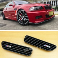 Fit BMW E46 M3 2001-2006 Side Fender Air Vents Trim Cover ABS Matte Black 1SET