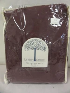 Linden Street Pinch-Pleated Panel 63" Length 96" Width Cinnamon Brown - Picture 1 of 3