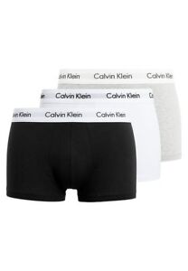 Bóxer Calvin Klein Básico Low Rise -3 Pack- (Blanco, Negro y Gris) - Original