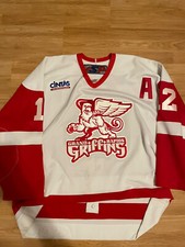 Grand Rapids Griffins Game Worn Boisvert AHL Alternate Hockey Jersey 56 White
