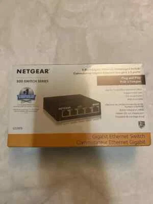 NETGEAR GS305 5-Port Gigabit Ethernet Unmanaged Switch Plug n Play New Sealed - Image 1 of 3