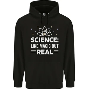 Science Like Magic But Real Funny Nerd Geek Childrens Kids Hoodie - Picture 1 of 64