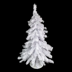 18 INCH WHITE TABLE-TOP CHRISTMAS TREE / GREAT for EASTER & VILLAGE DISPLAYS! - Picture 1 of 6