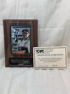 Placa de conductor Dale Earnhardt Sr Racings All-Time Greatest con tarjeta - Imagen 1 de 3