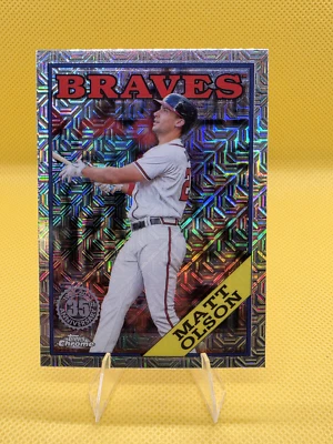 2023 Topps Chrome Silver Pack Matt Olson #T88C-98 Atlanta Braves - Image 1 of 4
