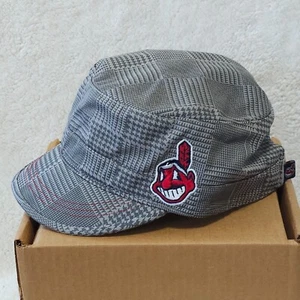 Cleveland Indians MLB gesticktes Logo Damen Cap verstellbarer Strapback kariert - Bild 1 von 5