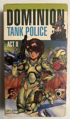 Dominion Tank Police ACT II  Manga Animation SCFI VHS tape nudity NR JAPANESE - Image 1 of 2