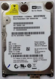 WD10TMVW-11ZSMS4 dcm: HHMTJHNN USB 3 1TB s/n: WX21A21H6167 Thailand MAR-2011 - Picture 1 of 2