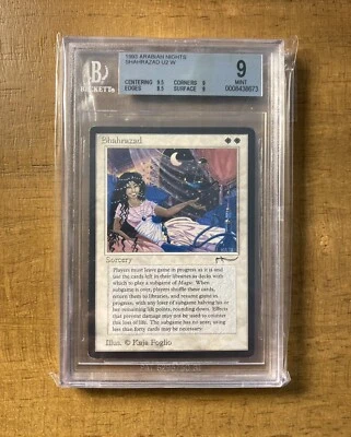 MTG✨SHAHRAZAD✨Arabian Nights BGS 9 MINT RARE Sorcery 1993 RESERVE LIST Foglio - Image 1 of 2