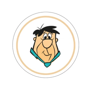 7x7cm 3pcs Fred Flintstones Vinyl Stickers Laptop Mobile Books Waterproof - Picture 1 of 3