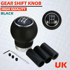 Manual 5 Speed Universal Car Gear Shift Knob Shifter Lever Black PU Leather UK