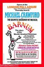 Michael Crawford "BARNUM" Cy Coleman / London Palladium 1981 Opening Flyer