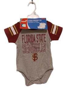 NCAA Florida State Seminoles Bodysuit Bib Bootie Set Size 9-12M by Outer Stuff - Picture 1 of 4