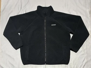 Columbia Jacket Mens 3XL Black Sherpa Fleece Full Zip Stand Collar Pockets - Picture 1 of 11