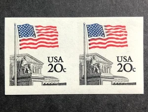 US Scott 1895d Flag Over Supreme Court, Imperf Pair, MNH, Very Fine - Picture 1 of 2