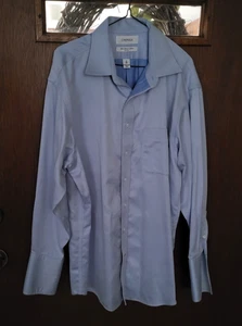 Camisa de Vestir Cremieux Pima Algodón Puño Francés 17/33 Azul Claro Manga Larga - Usada en Excelente Condición - Imagen 1 de 9