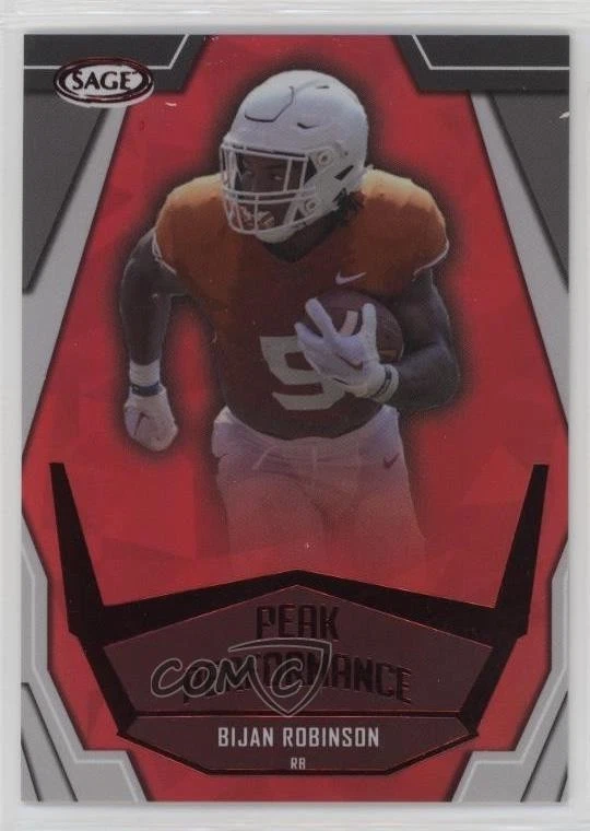2023 SAGE Low Series Peak Performance Red Bijan Robinson #PK-BR Rookie RC - Image 1 of 2